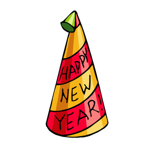 Cartoon New Years Hat