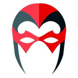 Red and Black Hero Mask