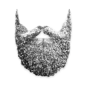 Silver Glitter Beard