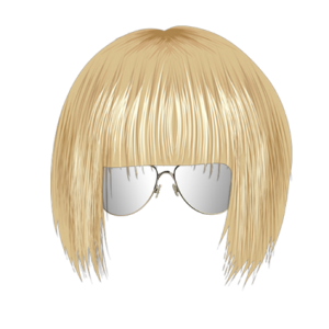 Rocker Wig & Glasses