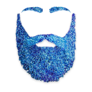 Blue Glitter Beard