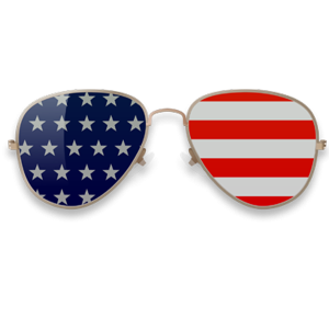 American Flag Glasses