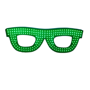 Green Glitter Glasses