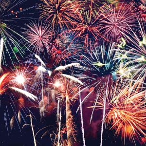 colorful fireworks background