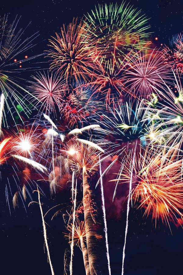 colorful fireworks background