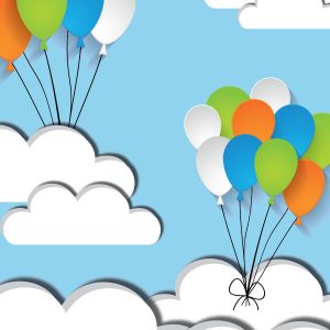 floating balloons background